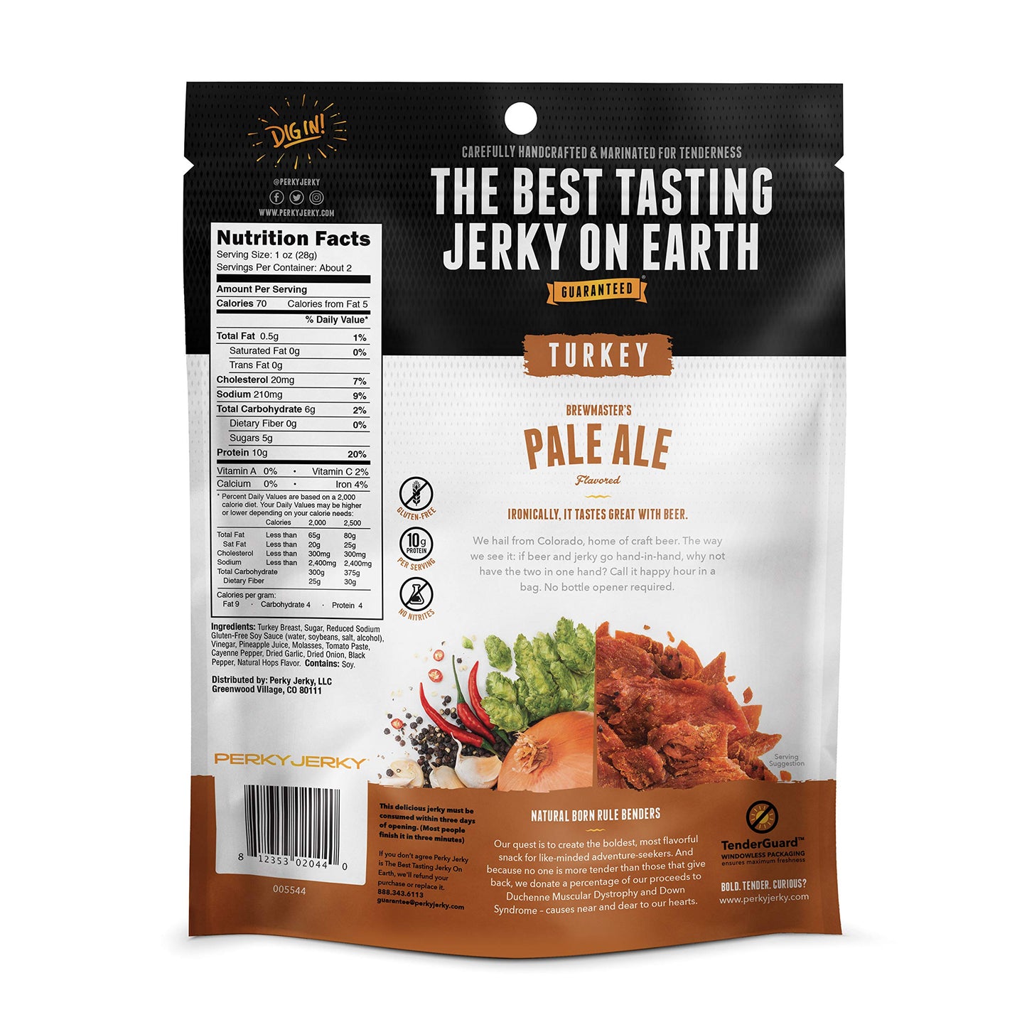 Perky Jerky Turkey Jerky Variety, 2.2 oz (Pack of 5) - Low Sodium - 7-10g Protein per Serving - Low Fat - 100% U.S. Sourced - Non-GMO