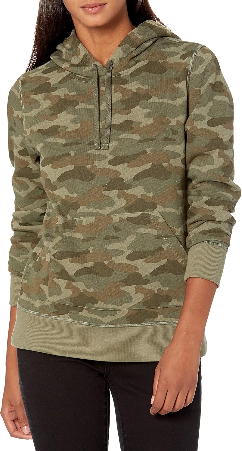 Amazon Essentials Women's Regular-Fit Brushed Back Fleece Pullover Hoodie (Available in Plus Size)