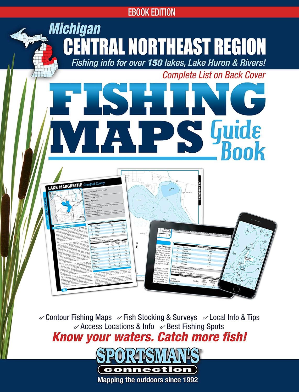 Central Northeast Michigan Fishing Map Guide