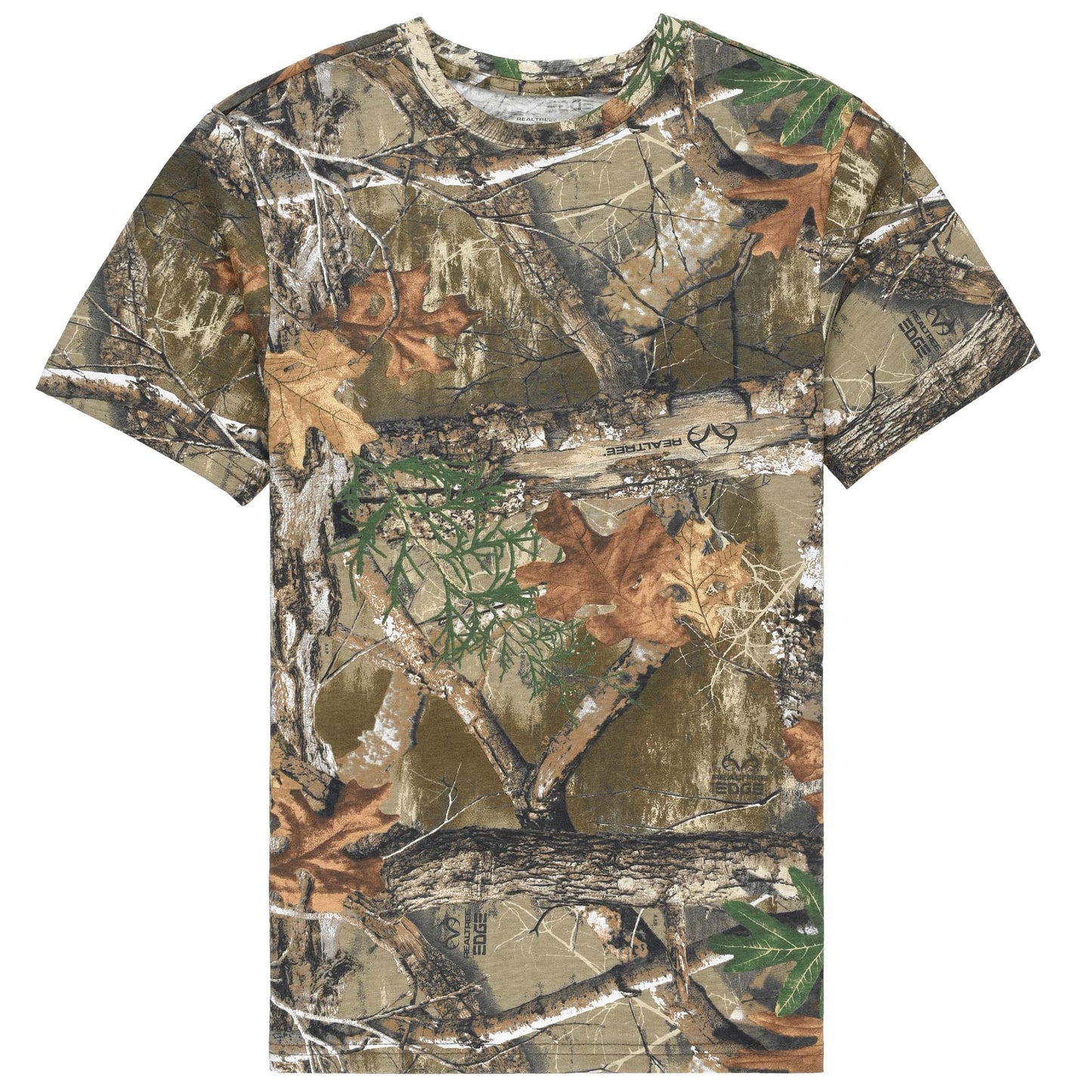 Authentic Realtree and Mossy Oak Camouflage Crewneck Unisex Adult Short Sleeve Tee Shirt