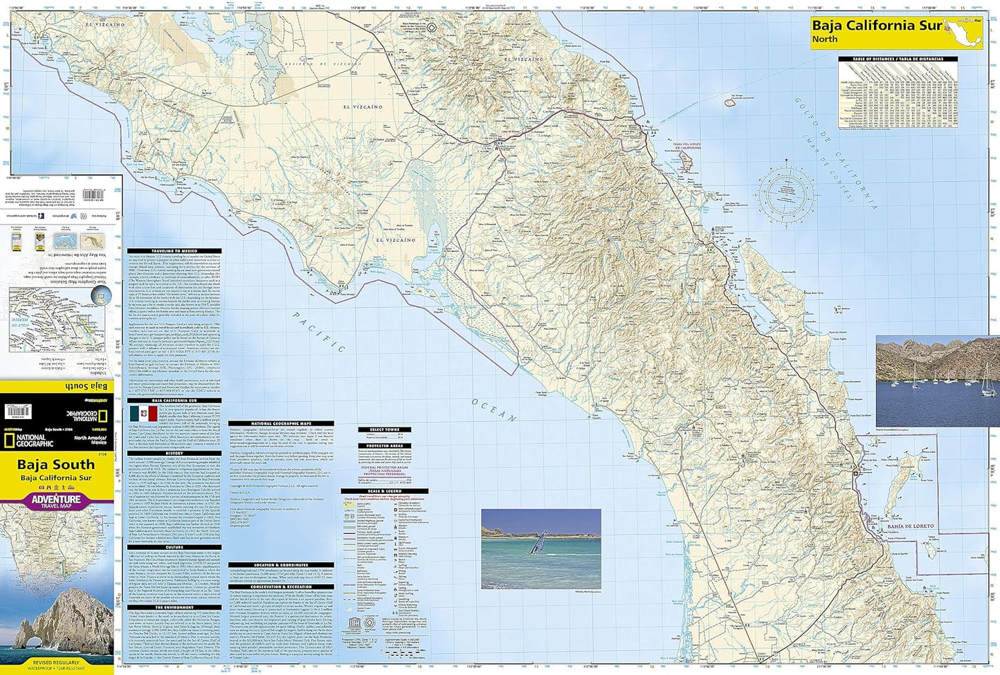 Baja South: Baja California Sur Map [Mexico] (National Geographic Adventure Map, 3104)