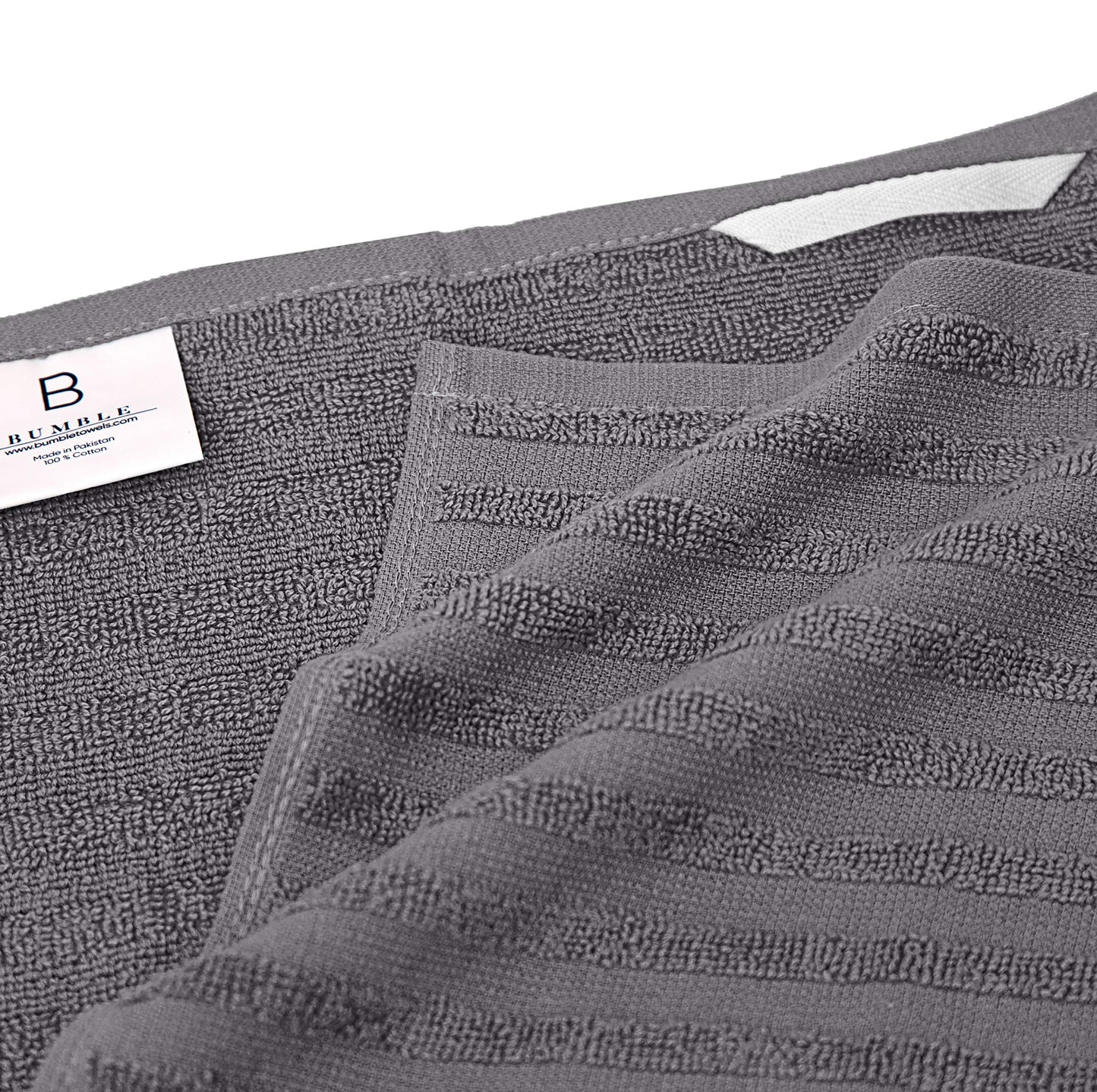 Premium Kitchen Towels (20”x 28”, 6 Pack) | Large Cotton Dish Towels | Flat & Terry Highly Absorbent Kitchen Linen Set with Hanging Loop | Gray