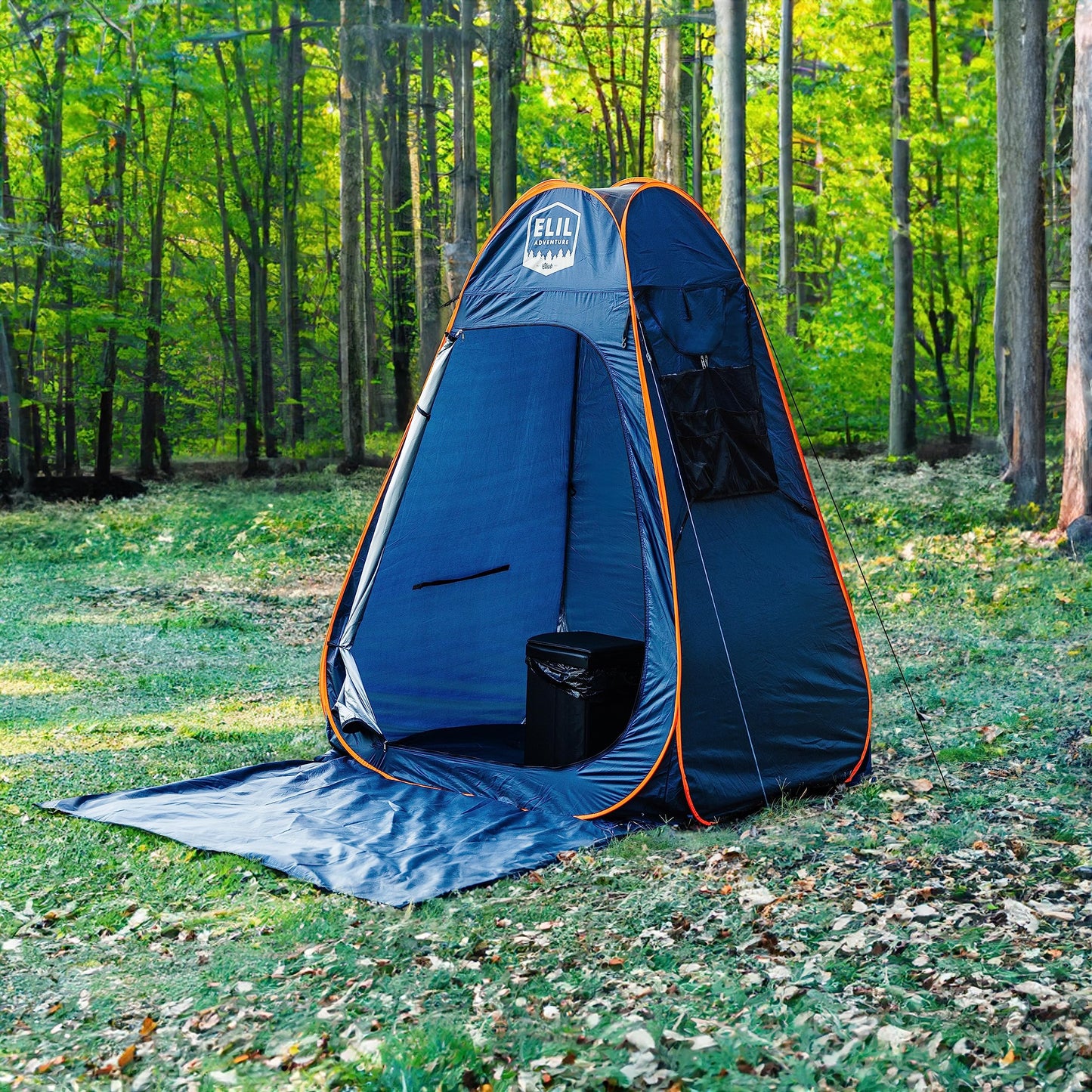 Camping Shower Tent With LED Sensor Light 6.23 ft - Large Easy Pop Up Privacy Tent for Beach Changing - Outdoor Portable Enclosure for Camping