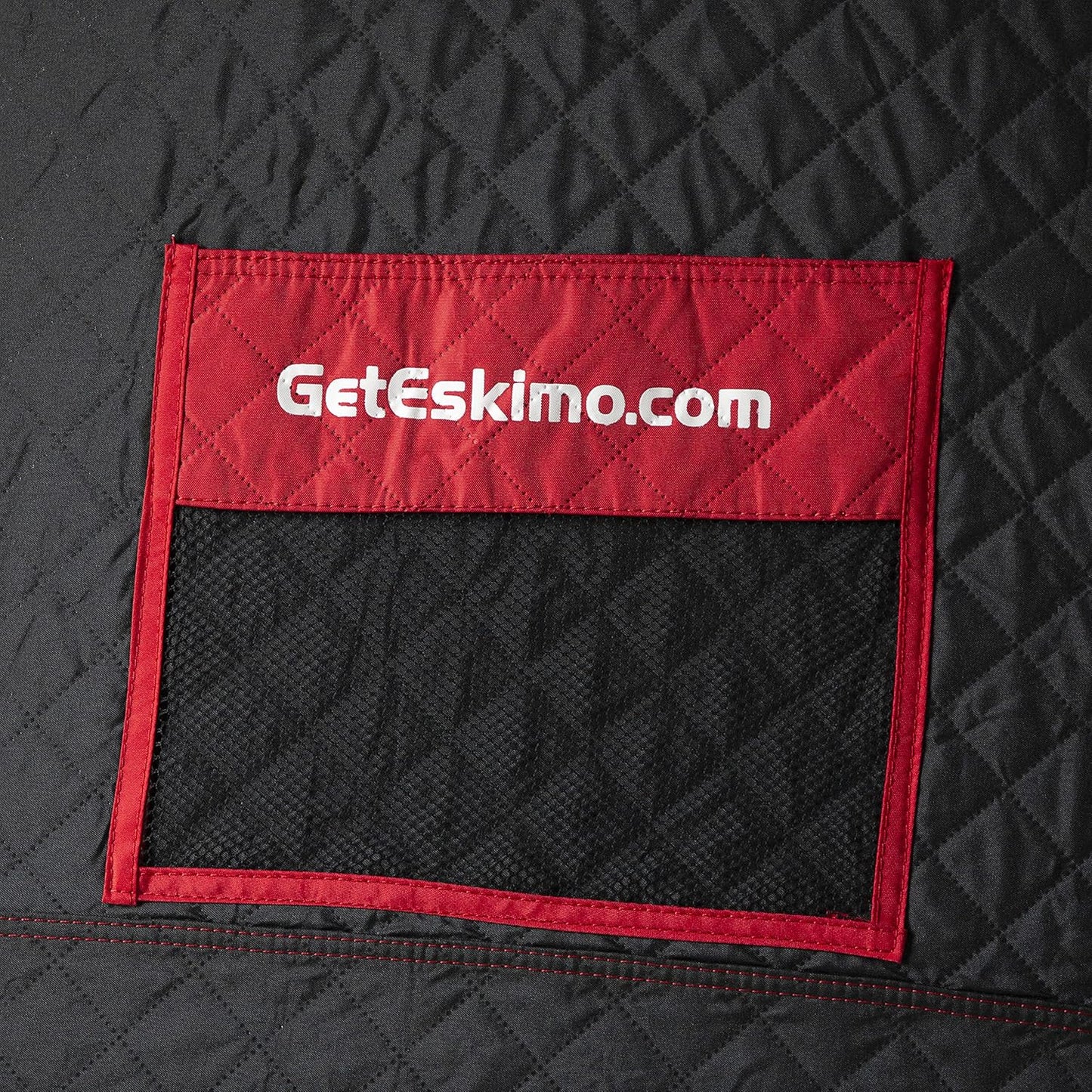 Eskimo 36150 QuickFish™ 6I Insulated Pop-Up Hub-Style Ice Fishing Shelter, 68 Square Feet of Fishable Area, 6 Person Shelter, Red/Black