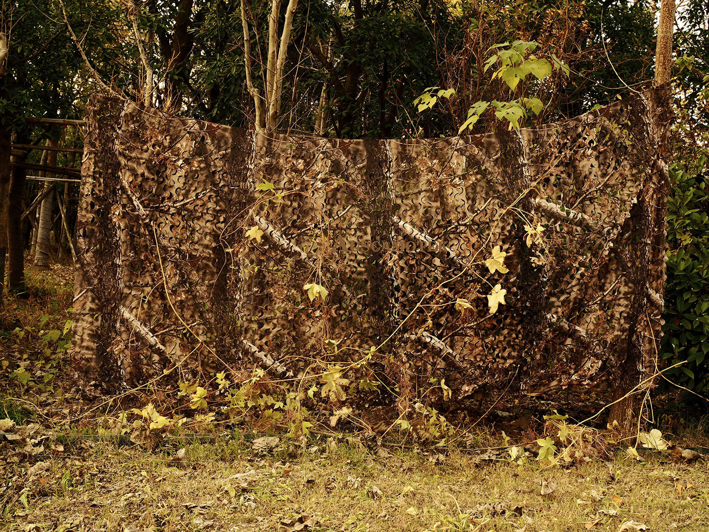AUSCAMOTEK Camo Netting Camouflage Net for Deer Blind Material Soft Quiet -Brown 5x6.5Ft