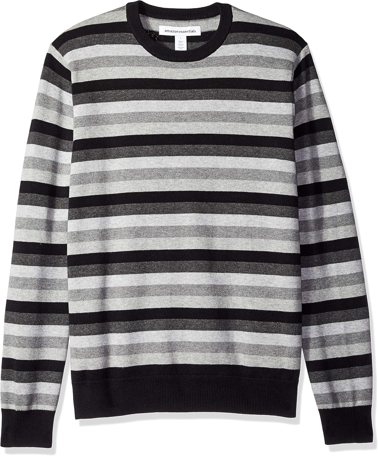 Amazon Essentials Men's Long-Sleeve Crewneck Sweater, 100% Cotton, Big & Tall Options Available