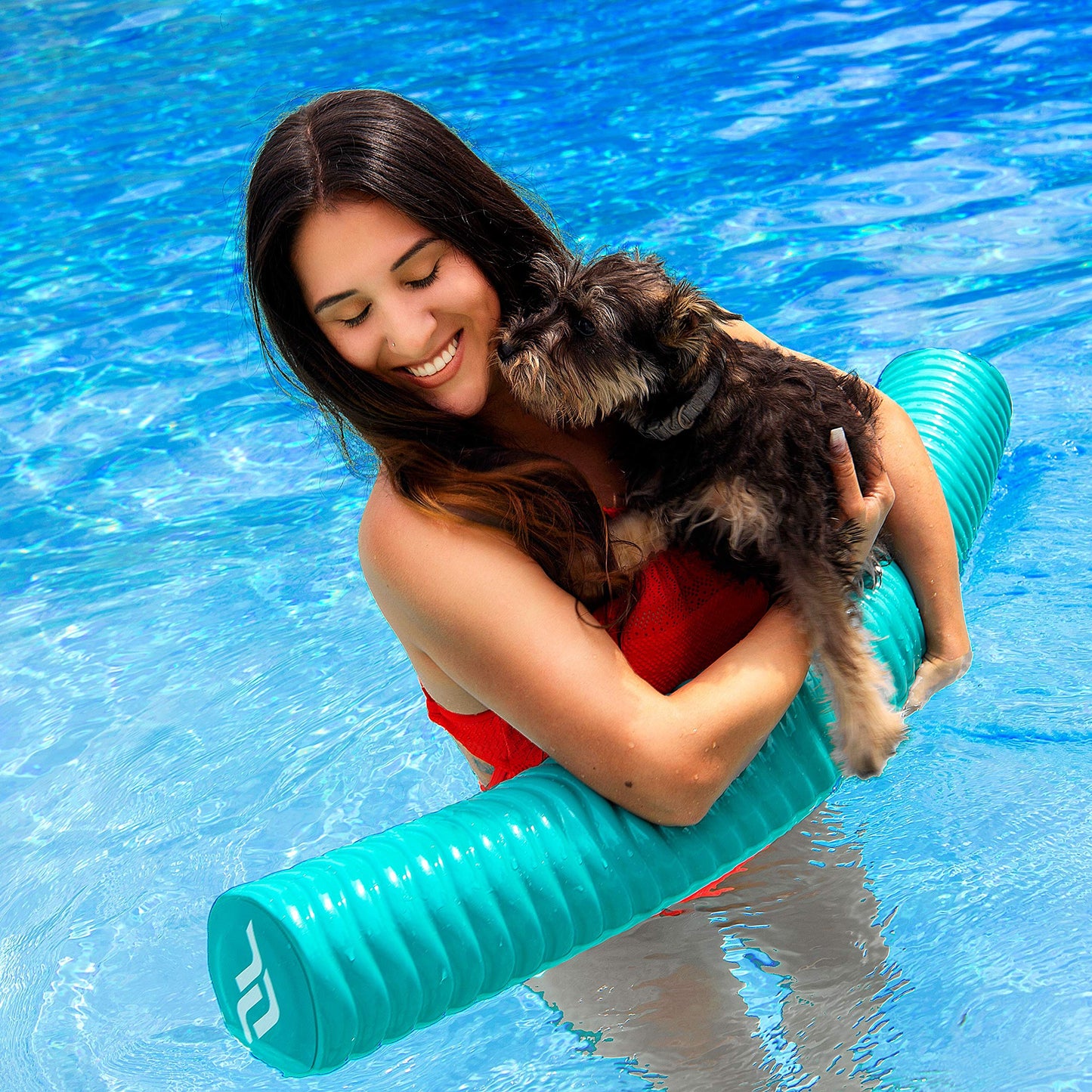 IMMERSA Jumbo Swimming Pool Noodles, Premium Soft Foam Noodles for Swimming and Floating, Lake Floats, Pool Floats for Adults and Kids. (Teal)