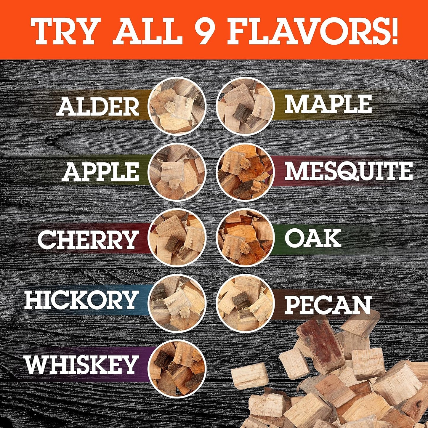 Camerons All Natural Apple Wood Chunks for Smoking Meat -840 Cu. in. Box, Approx 10 Pounds- Kiln Dried Large Cut BBQ Wood Chips for Smoker - Barbecue Chunks Smoker Accessories