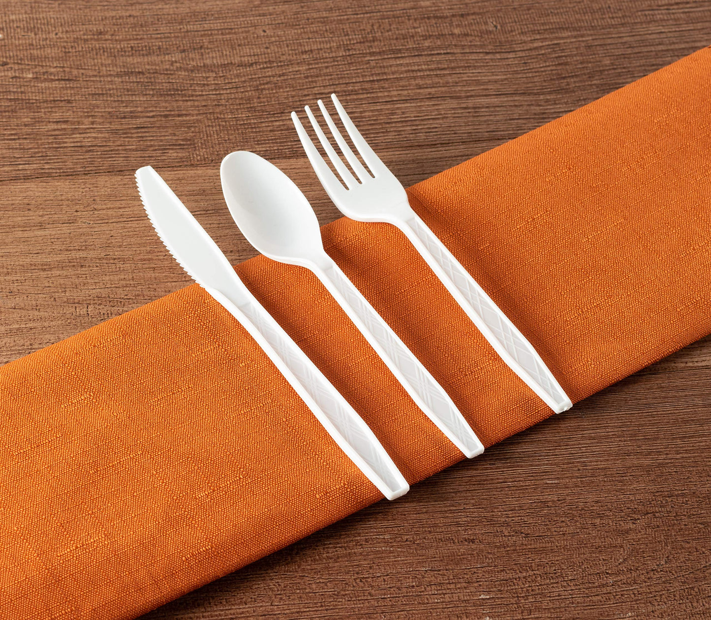 Party Bargains Disposable Cutlery set, SAPPHIRE Design, Clear Color, 360 Pieces: 180 Forks, 120 Spoons, 60 Knives