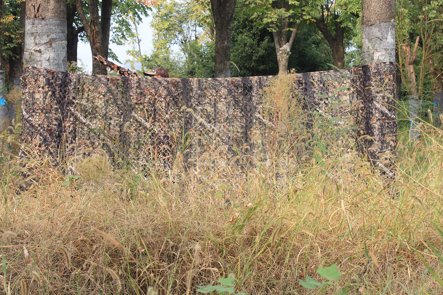 AUSCAMOTEK Camo Netting Camouflage Net for Deer Blind Material Soft Quiet -Brown 5x6.5Ft