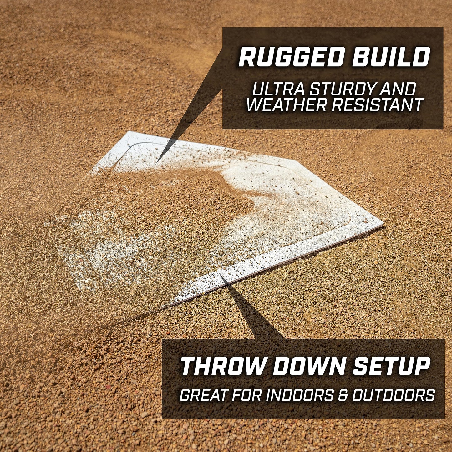 GoSports Baseball & Softball 5 Piece Base Set - Rubber Field Bases for Kids & Adults