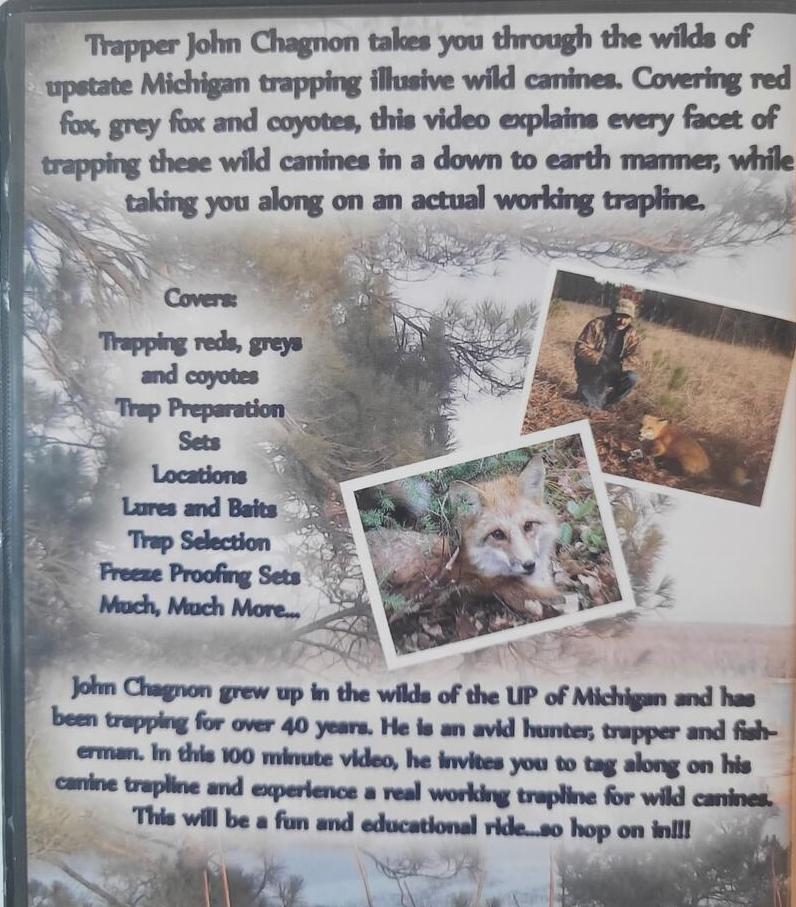 Canine Trapping DVD Red Fox, Grey Fox, Coyote, Badger & Bobcat Trapping
