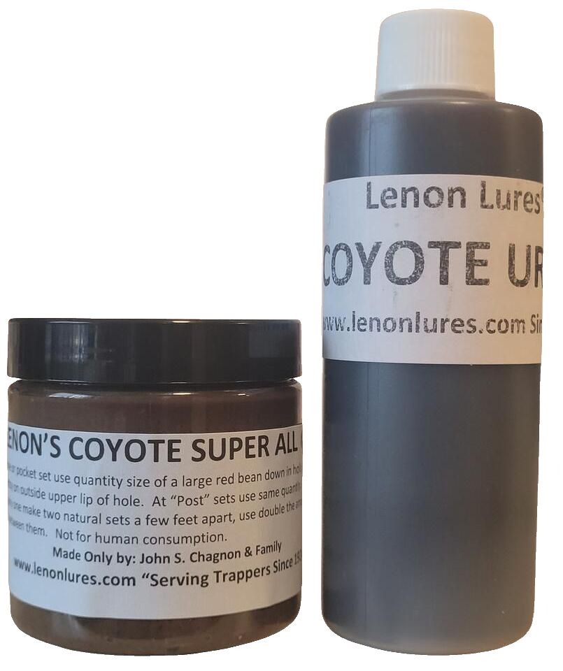 Lenon Lures Coyote Trappers Special 4 oz Coyote Super All Call Lure & 4 oz Coyote Urine