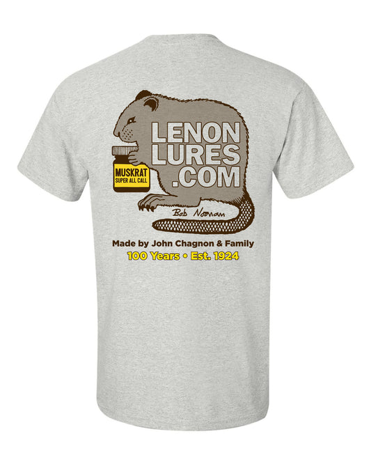 Short Sleeve T Shirt Front Pocket Lenon Lures Established 1924 100 Years