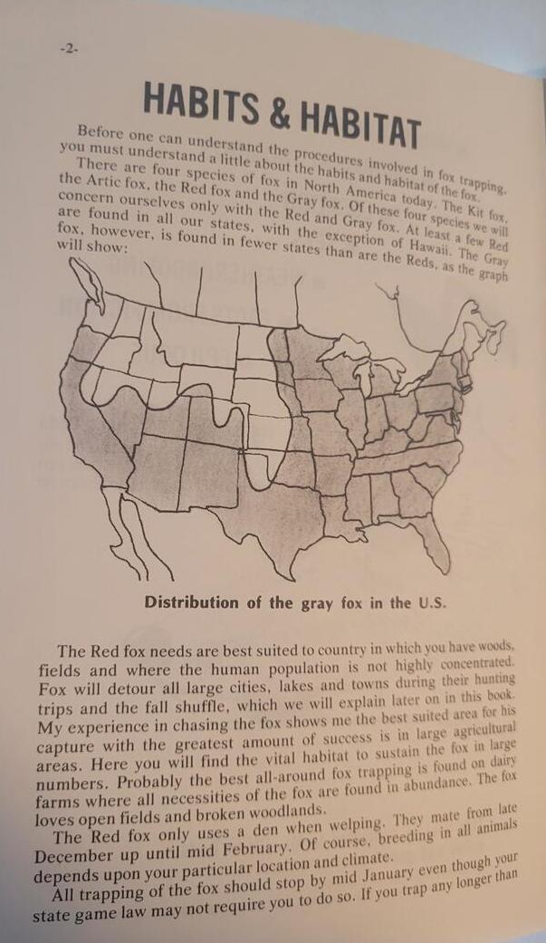 Fox Trappers Shop Manual Book by Bud Boda 64 Pages of Red & Grey Fox Trapping Information