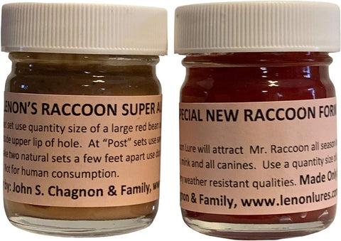 Special Two Jars of Lenon's Raccoon Lures