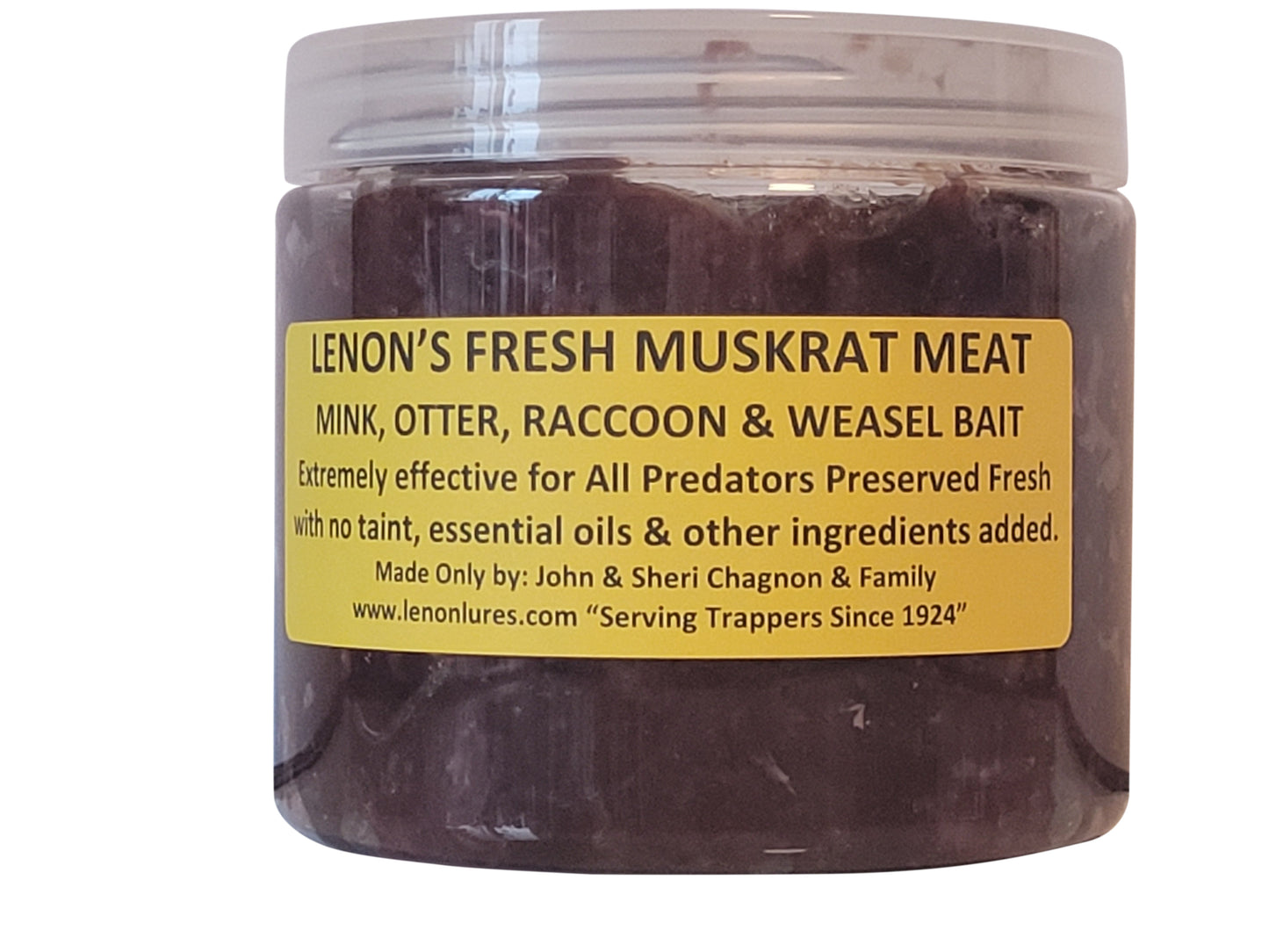 Lenon's Fresh Preserved Muskrat Meat Bait Especially for Weasel, Mink & Otter