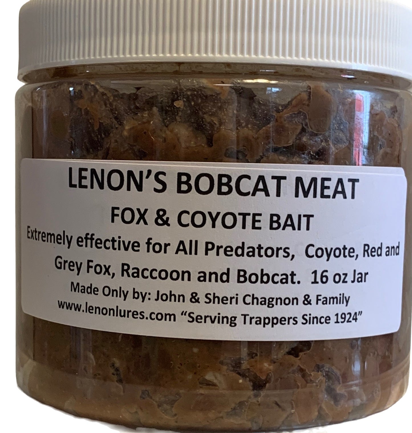 Lenon's Bobcat Meat - Fox and Coyote Bait 8 oz. to Gallon Jar