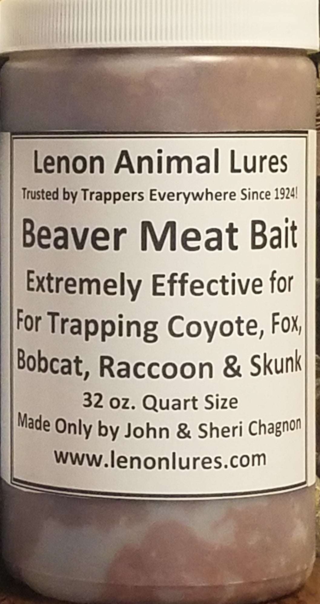 Lenon's Beaver Meat Fox & Coyote Bait Available 8 oz to Gallon Size